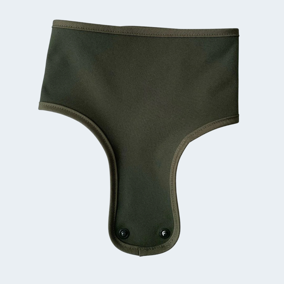 Ersatzbauchschutz für Hundemantel Softshell Rückseite in Oliv