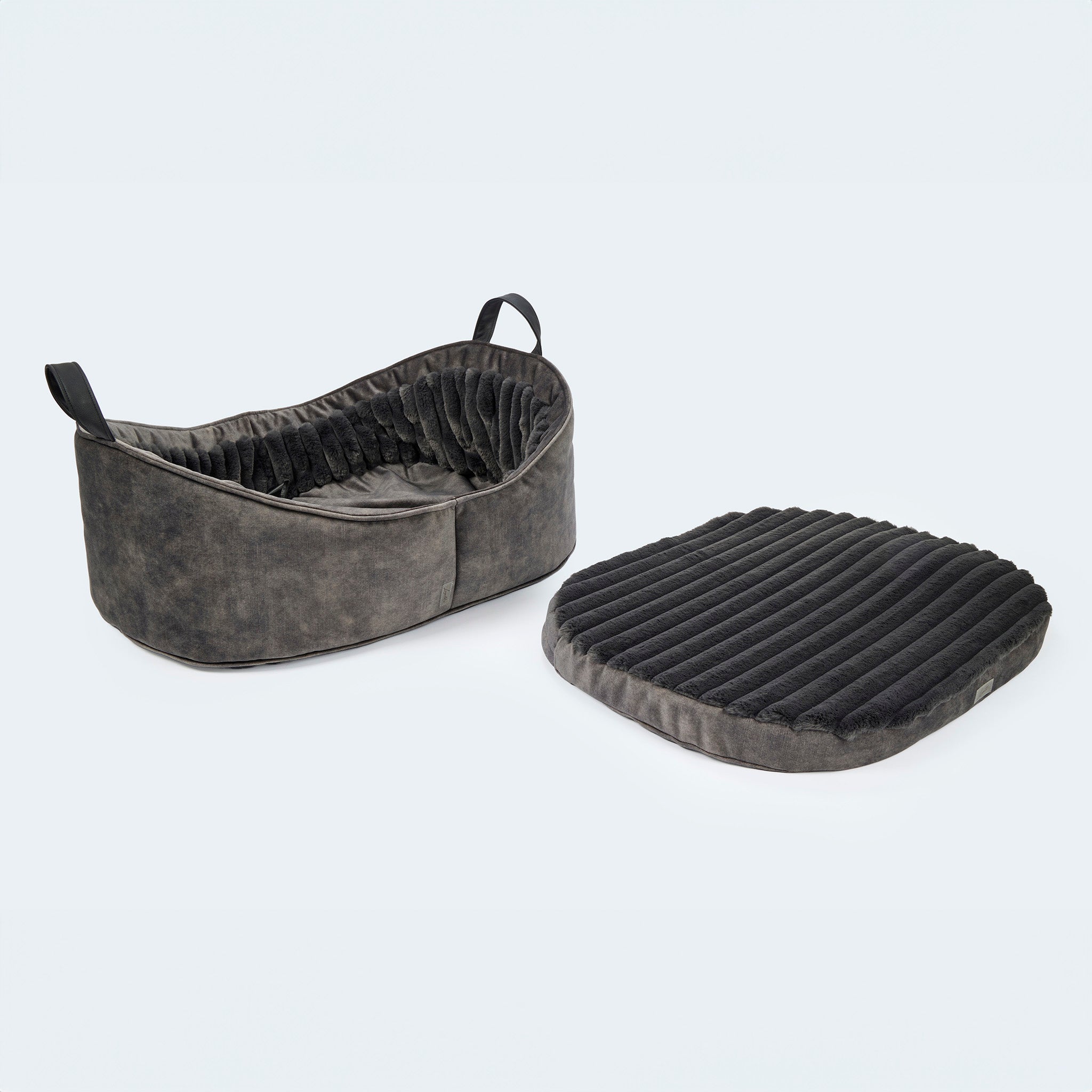 Orthopedic dog mattress, gel foam velvet look
