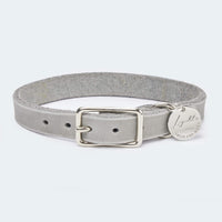 Abgerundetes Fettlederhalsband für Dackel und kleine Hunde
