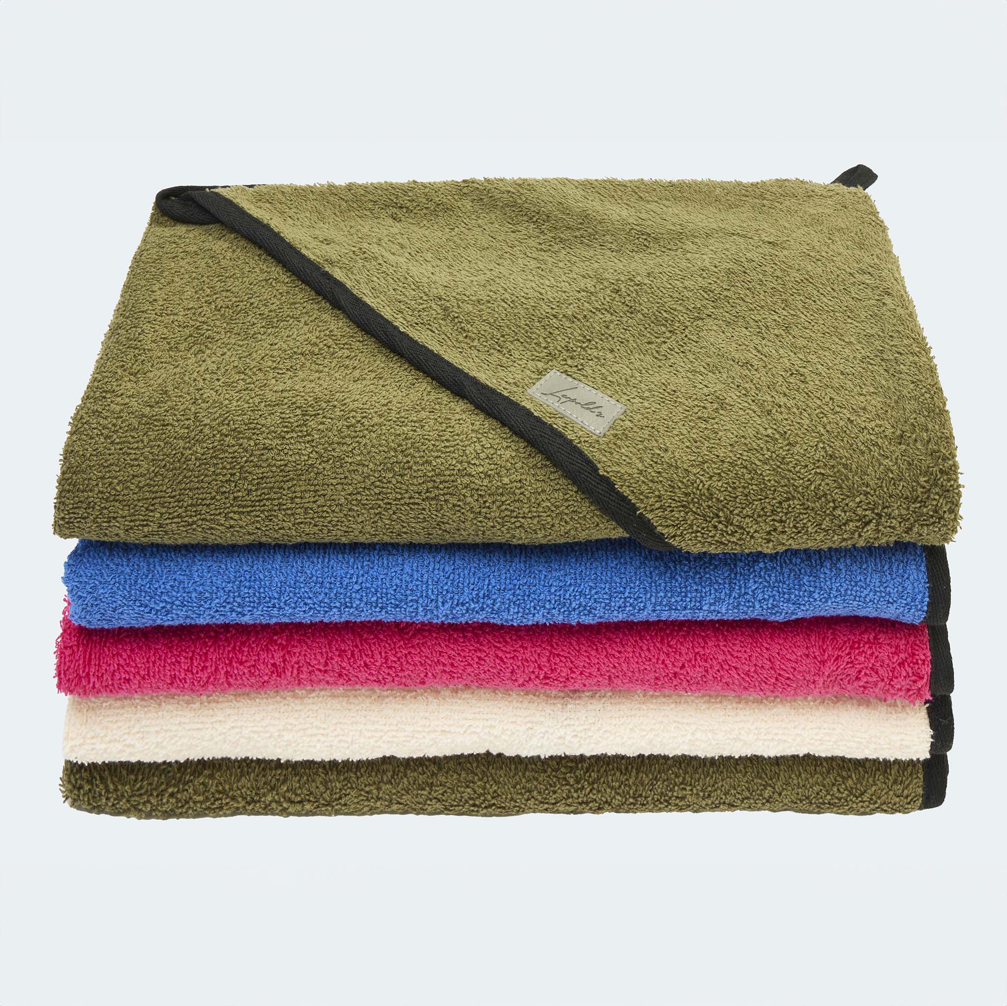 Dog towel with hood made of organic cotton