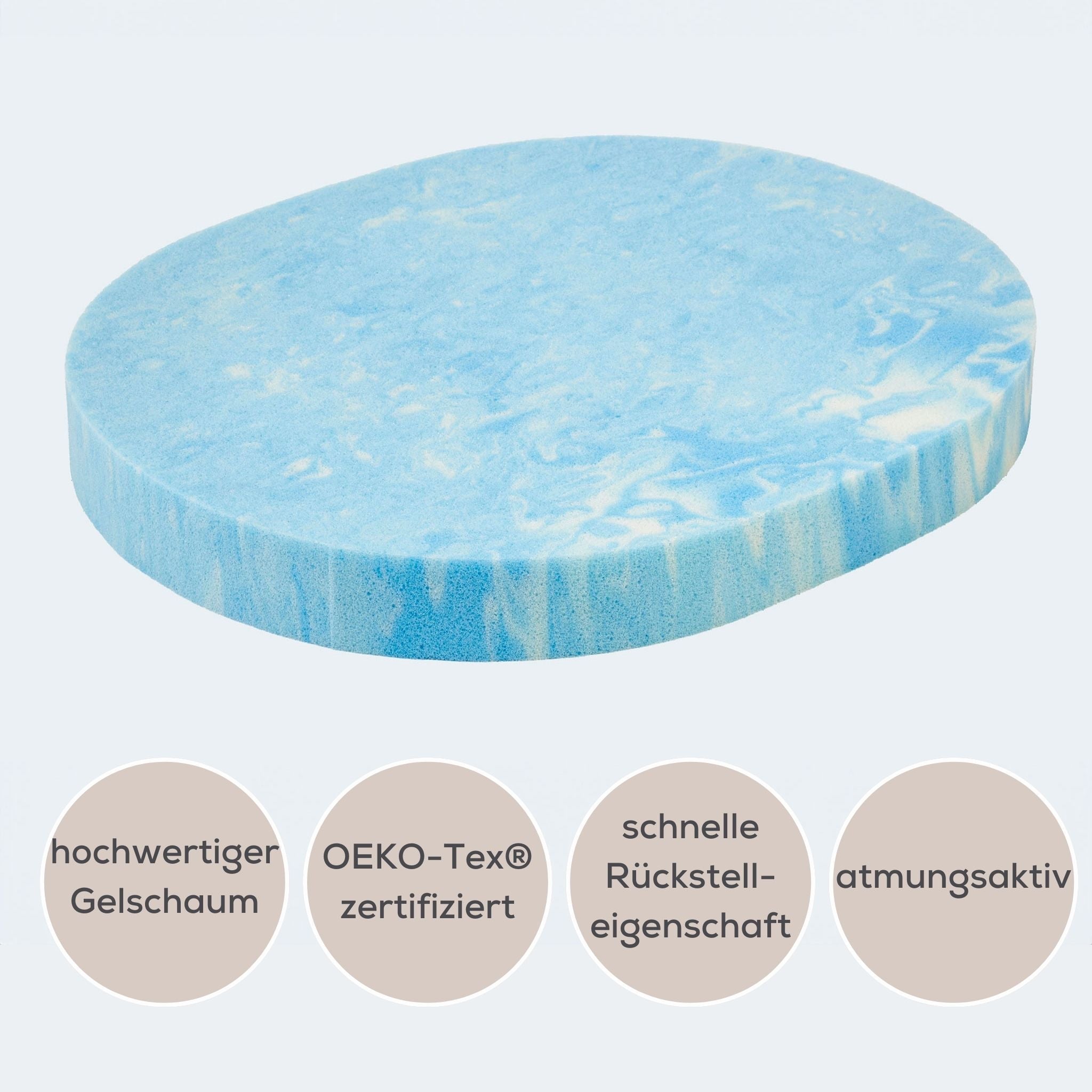 Leopold's finest orthopädische Matratze: hochwertiger Gelschaum, OEKO-Tex zertifiziert, schnelle Rückstelleigenschaft und atmungsaktiv