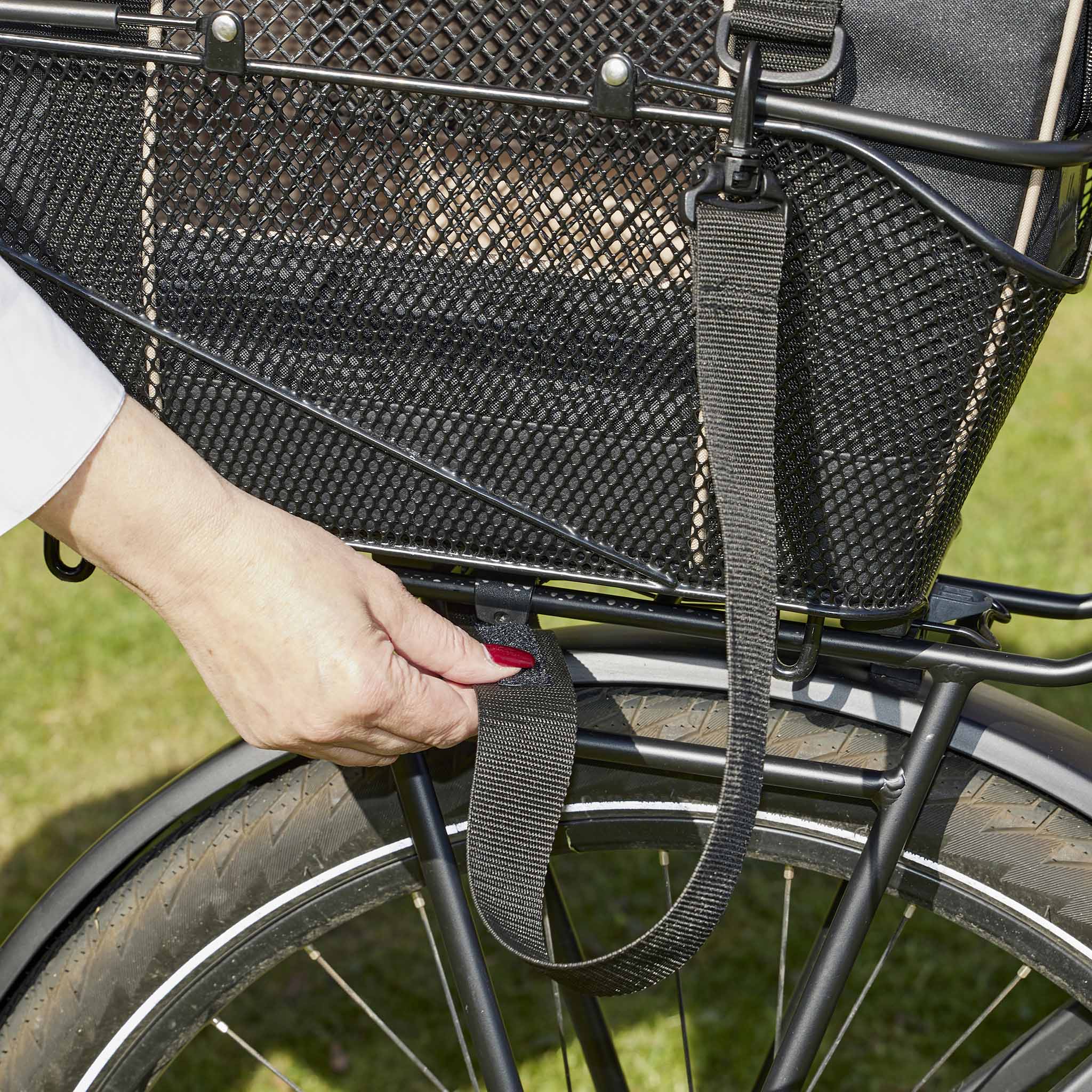 Leopold's Finest Ersatz-Fixiergurt an Hunde Fahrradtasche Befestigung