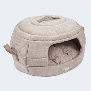 Hundehöhle und Hundebett Alpin beige