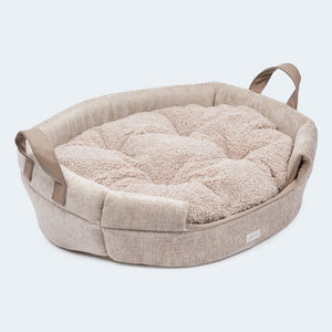 Hundehöhle und Hundebett Alpin beige