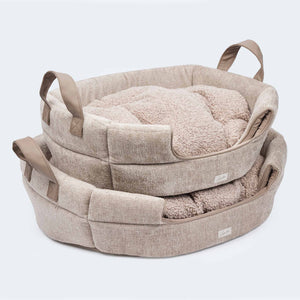 Hundehöhle und Hundebett Alpin beige