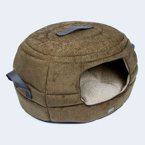 Hundehöhle und Hundebett Alpin oliv