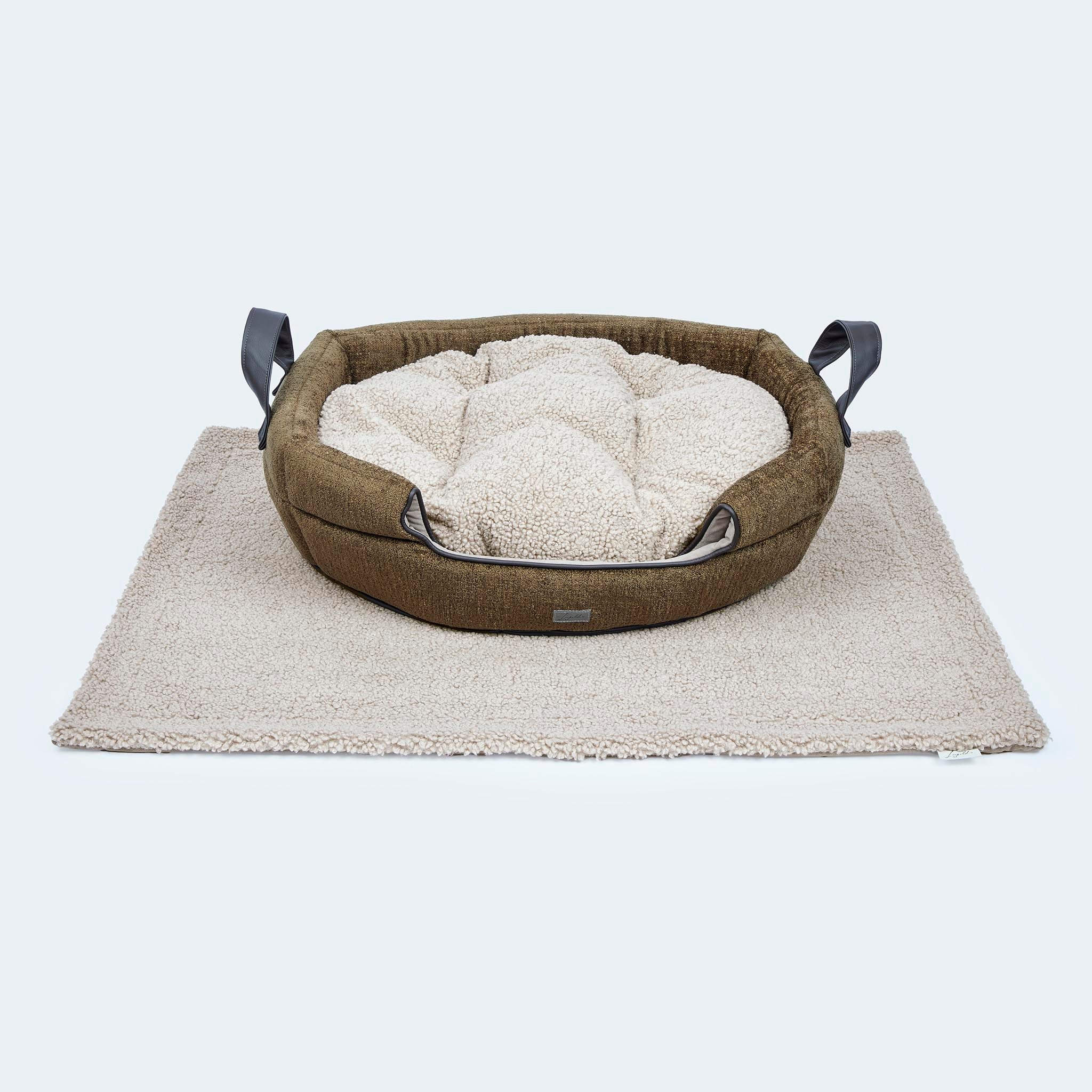 Hundehöhle und Hundebett Alpin oliv