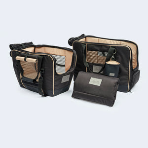 Hunde Reisekollektion Fahrradtasche für Hunde, Flugzeugtasche für Hunde. Hundematte Outdoor. 