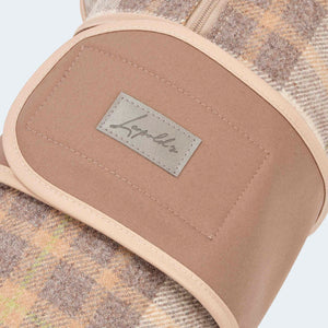 Hundemantel Wolle Softshell Glencheck taupe