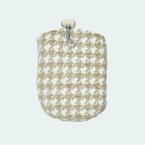 Hunde Kräckerbeutel Hahnentrittmuster beige