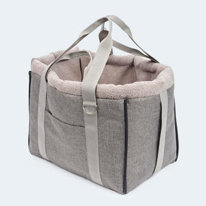 Leopold's Finest | Hundetasche CosyBag Wien mit Bouclé Innenstoff und Seitentasche