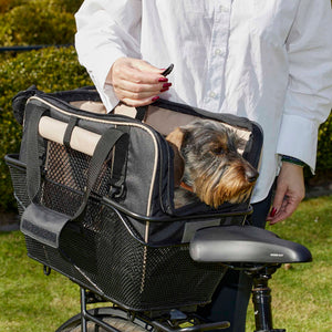 fahrradtasche und fahrradkorb Bicycle bag for dogs black