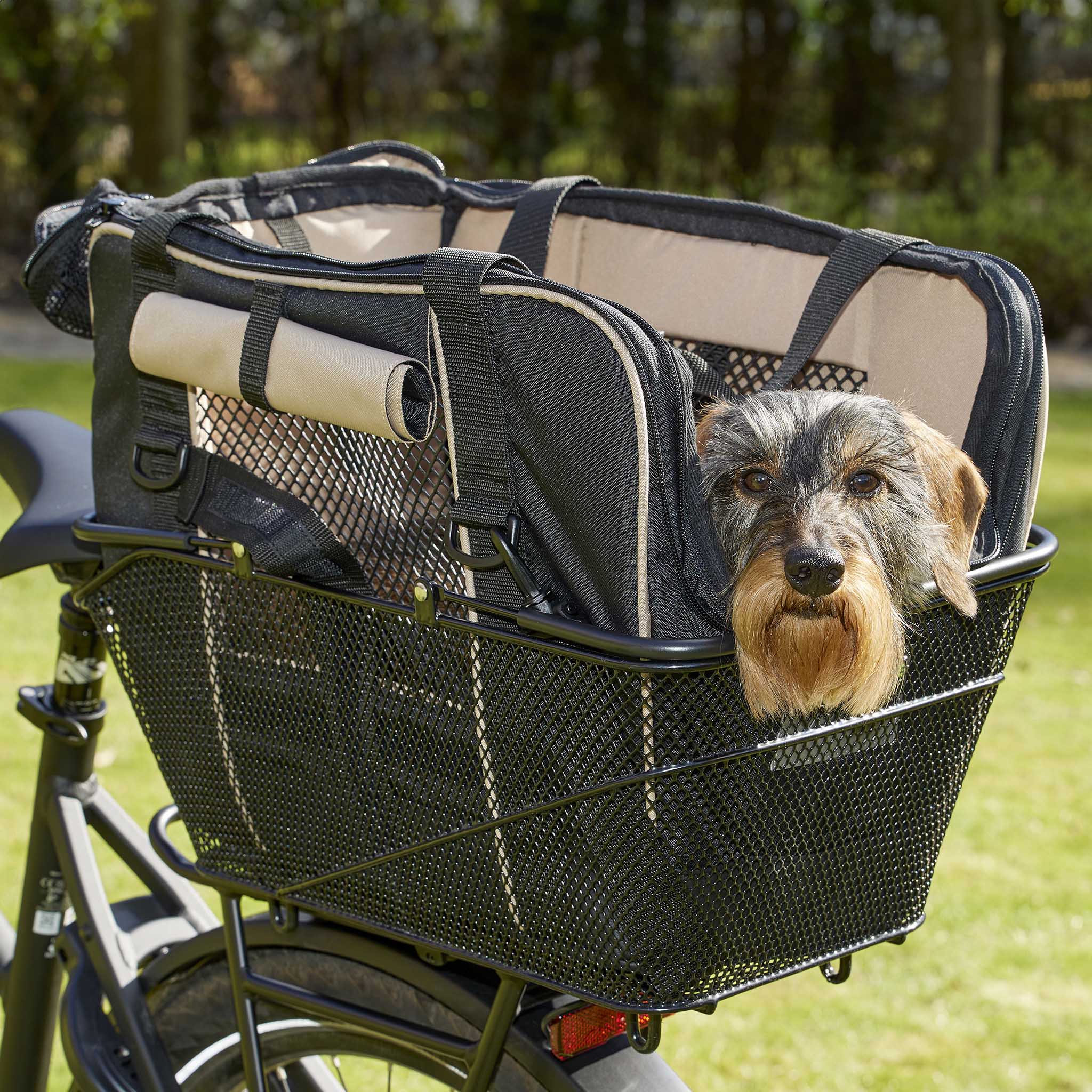 Bicycle bag for dogs black