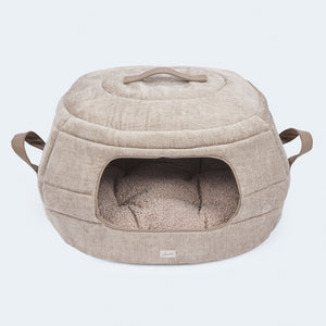 Hundehöhle und Hundebett Alpin beige