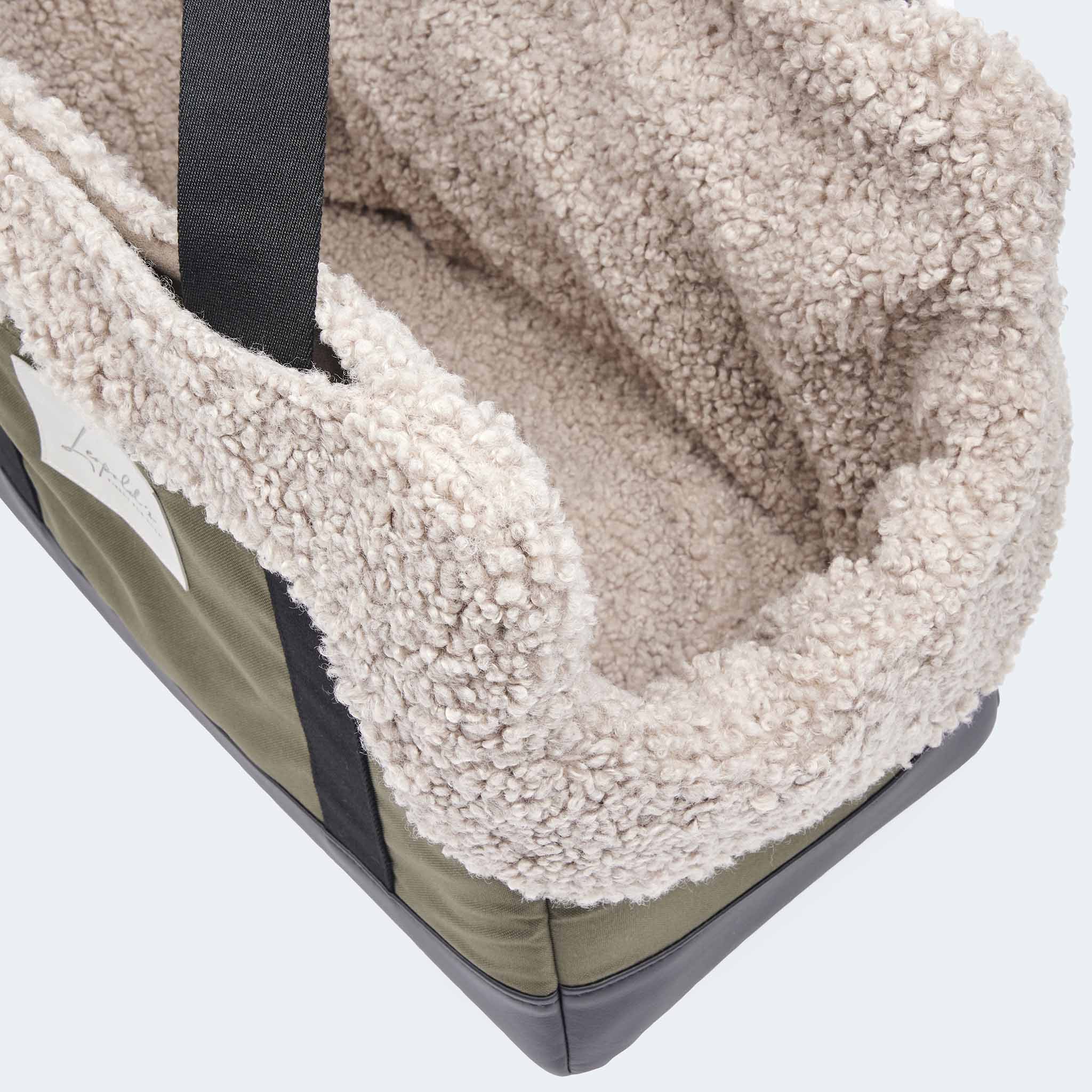 Hundetasche EasyLuxe mit beigen Curly Nahaufnahme Curly [beige]