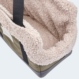 Hundetasche EasyLuxe mit beigen Curly Nahaufnahme Curly