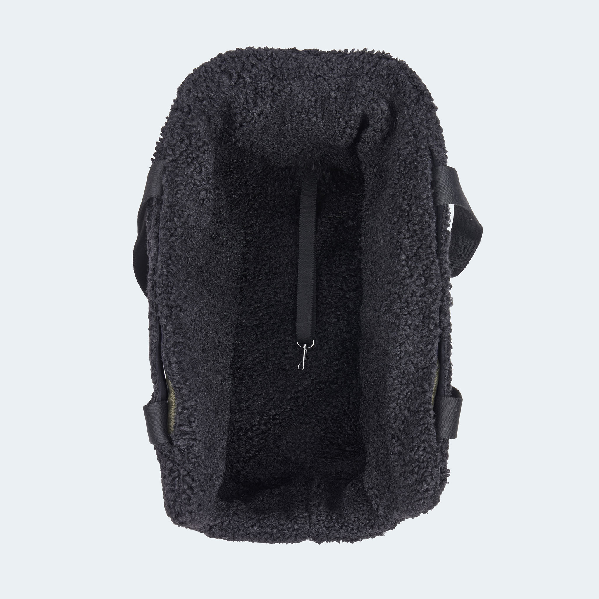 Hundetasche EasyLuxe mit integrierter Sicherungsleine [schwarz]
