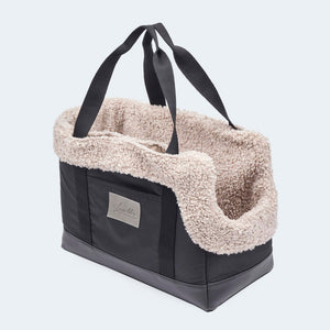 Hundetasche EasyLuxe mit Seitentaschen und ausknöpfbarem Innenfutter von der Seite