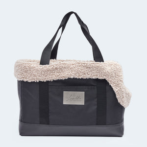 Hundetasche EasyLuxe mit Seitentaschen und ausknöpfbarem Innenfutter [beige]