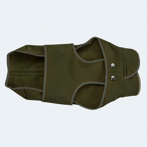 Hundemantel Dackel Softshell oliv